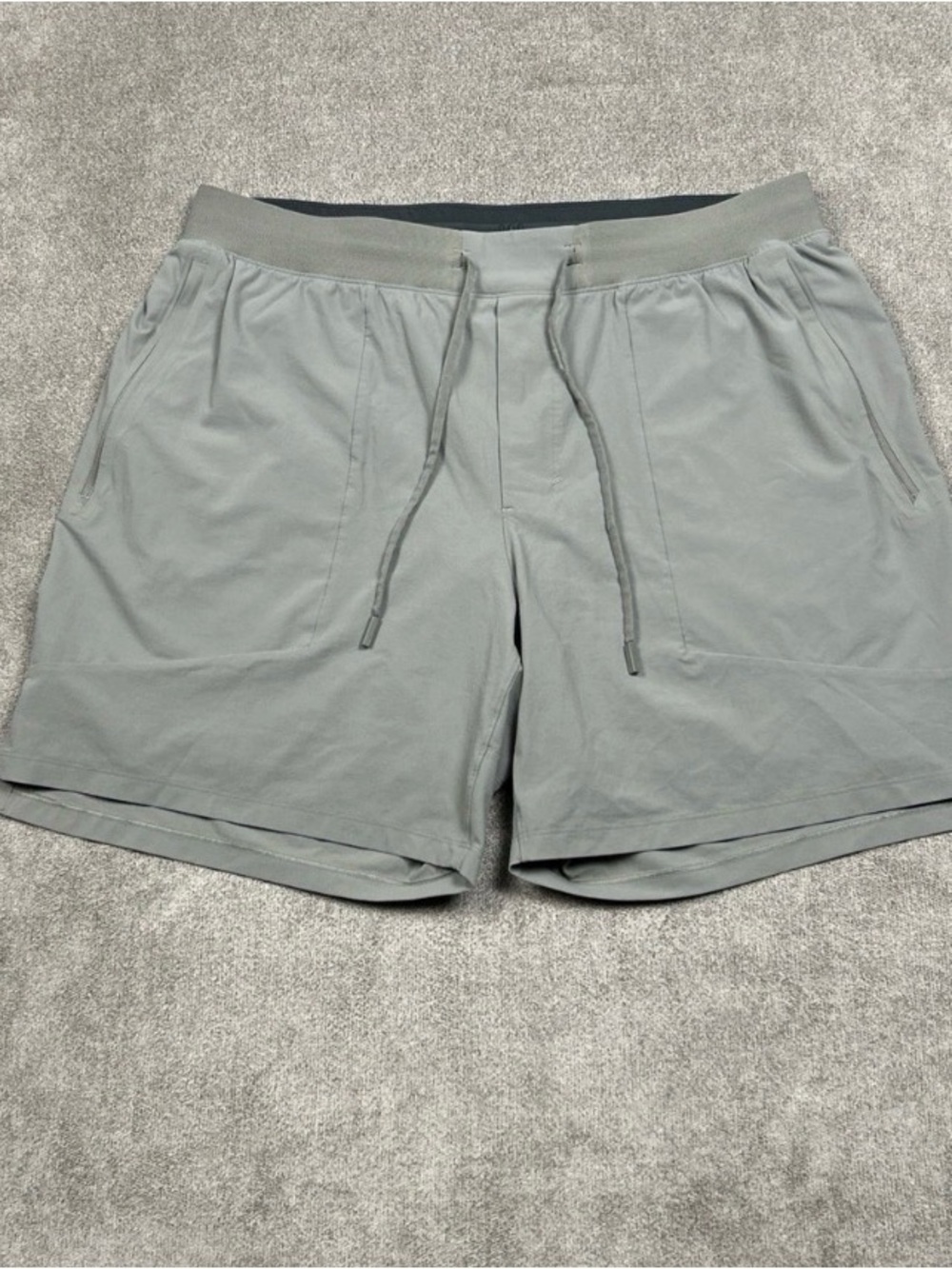 Lululemon Men's Athletic Drawstring Shorts in Sage Gray